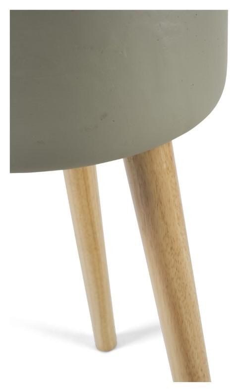 Concrete Tall Planter on Stilts Medium - Grey-abc