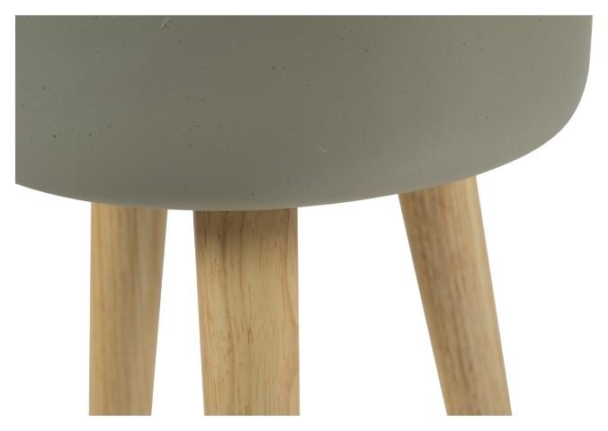 Concrete Tall Planter on Stilts Large - Grey-abc