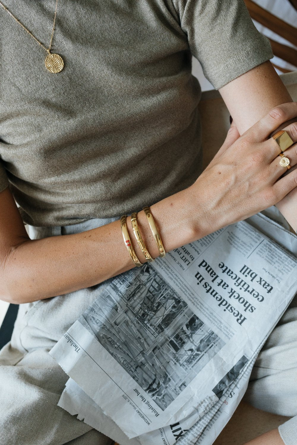 Ocean lover bracelet gold plated-abc