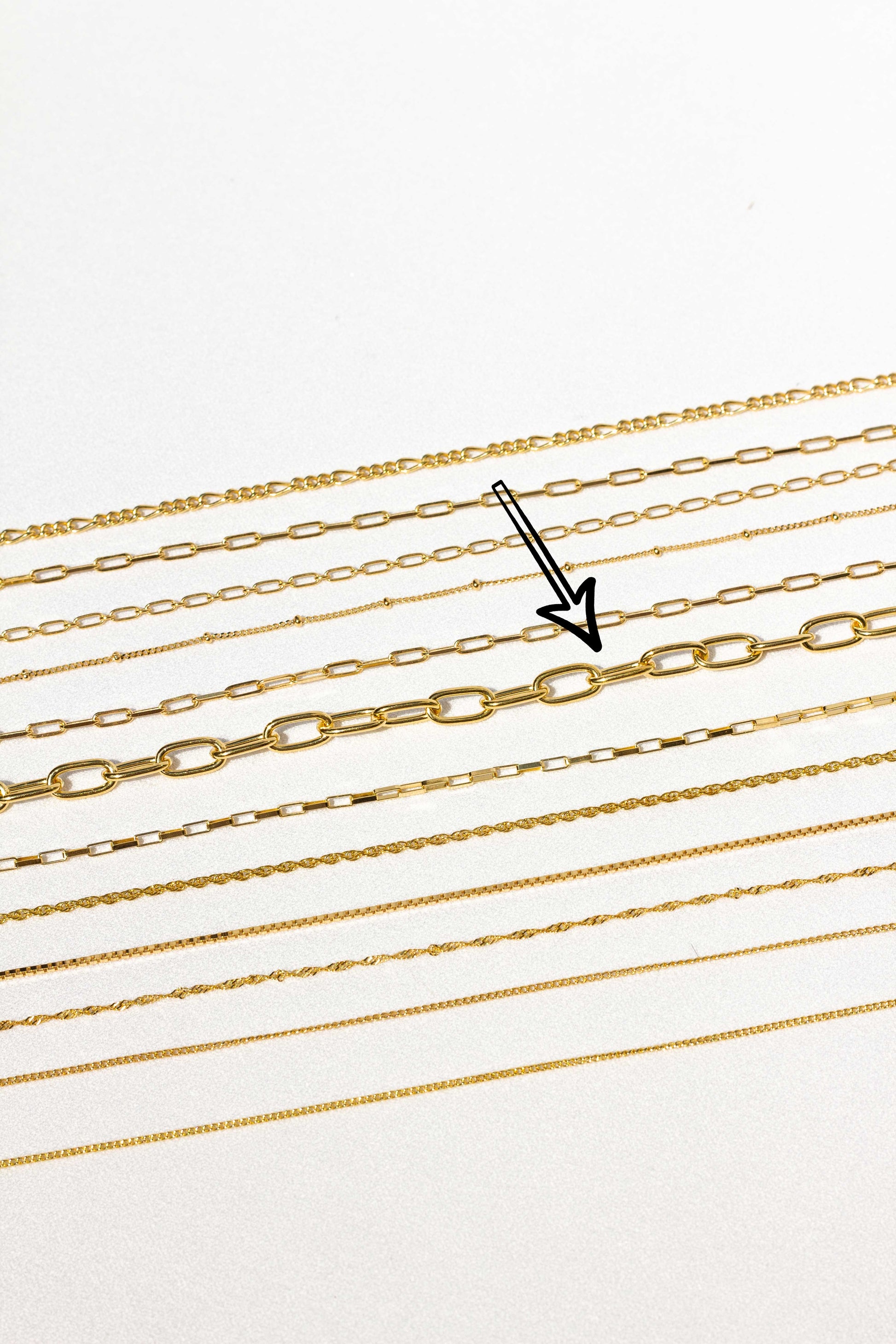 Chunky love gold plated (40 cm)-abc