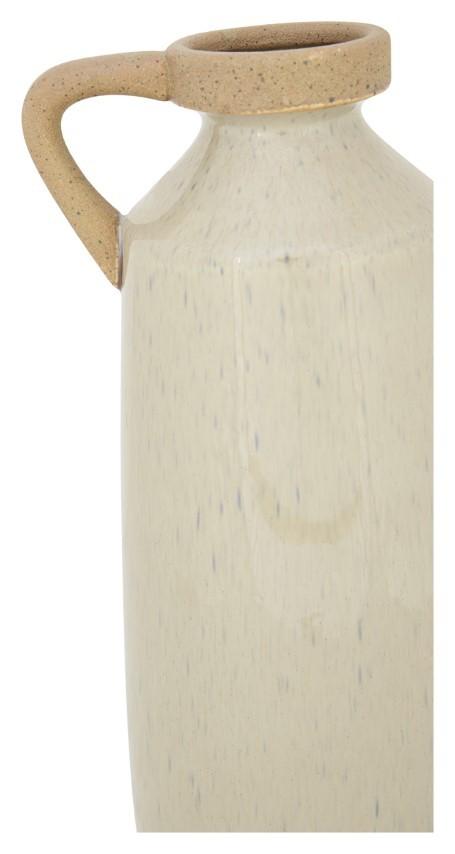 Grecian Ceramic Urn Medium - Beige/Natural-abc