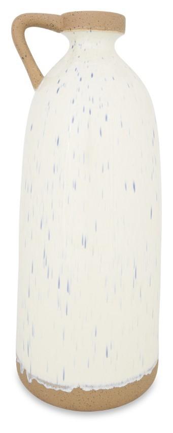 Grecian Ceramic Urn Large - Ivory/Natural-abc