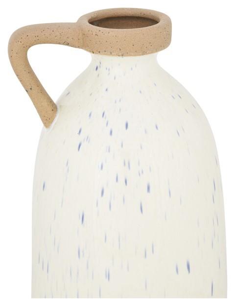 Grecian Ceramic Urn Large - Ivory/Natural-abc