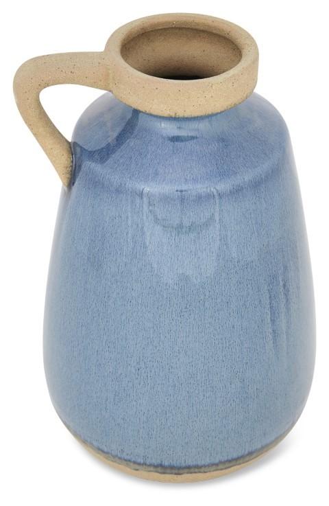 Grecian Ceramic Urn Small - Blue/Natural-abc