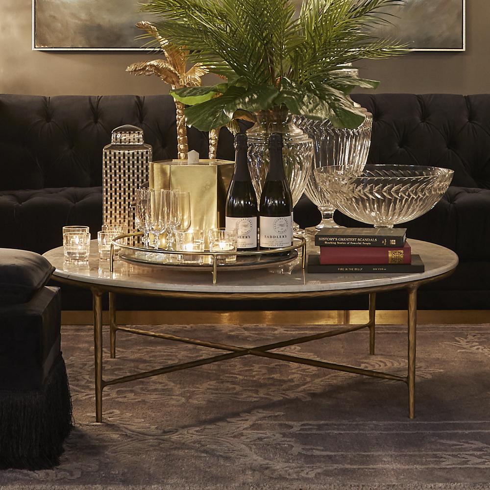Heston Coffee Table - Brass-abc