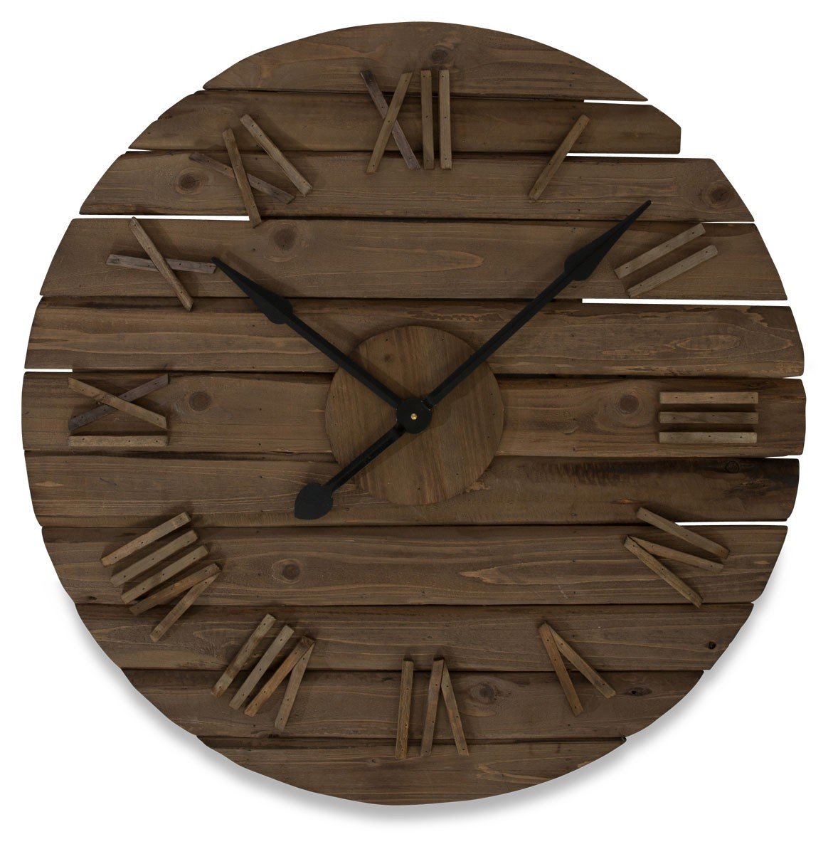 Round Panel Fir Wood Roman Numeral 80cm Clock-Accessories-Home & Giftware-Default Title---abc