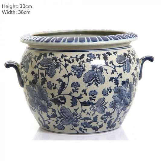 Imperial Flower Pot Blue/White-abc