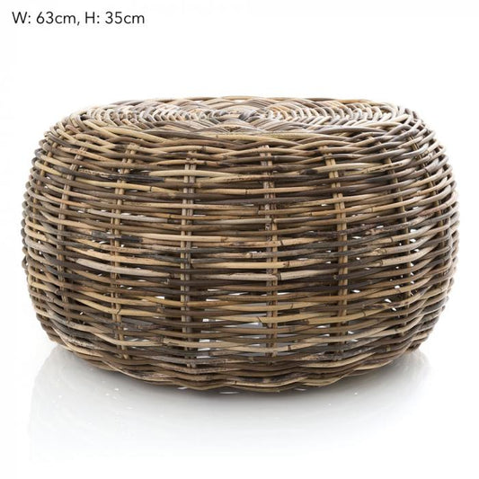 Seville Rattan Ottoman / Table-Living-Florabelle-Default Title---abc