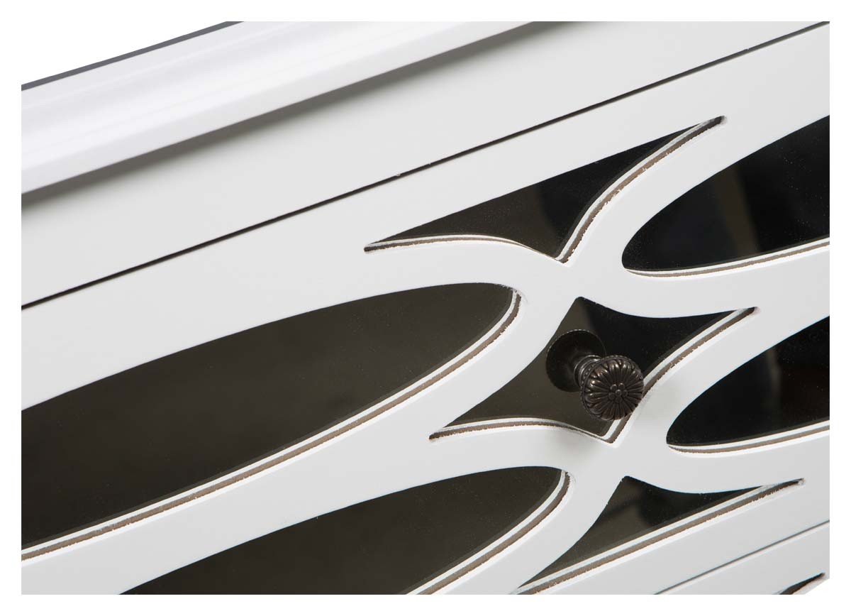 Wooden 3 Draw Lattice Mirrored Cabinet-Living-Home & Giftware-Default Title---abc