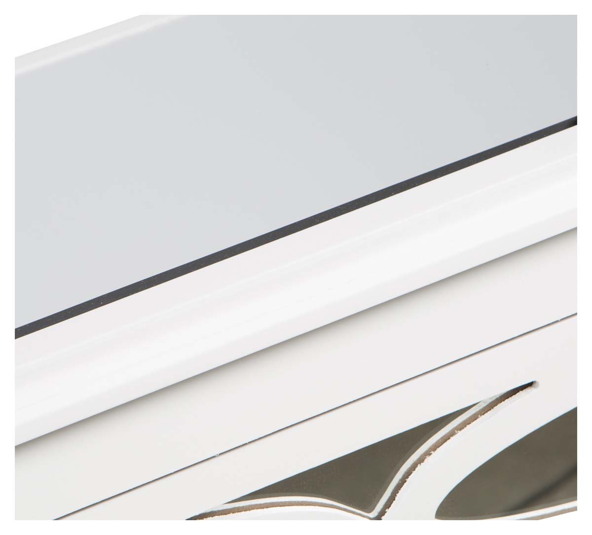 Wooden 3 Draw Lattice Mirrored Cabinet-Living-Home & Giftware-Default Title---abc