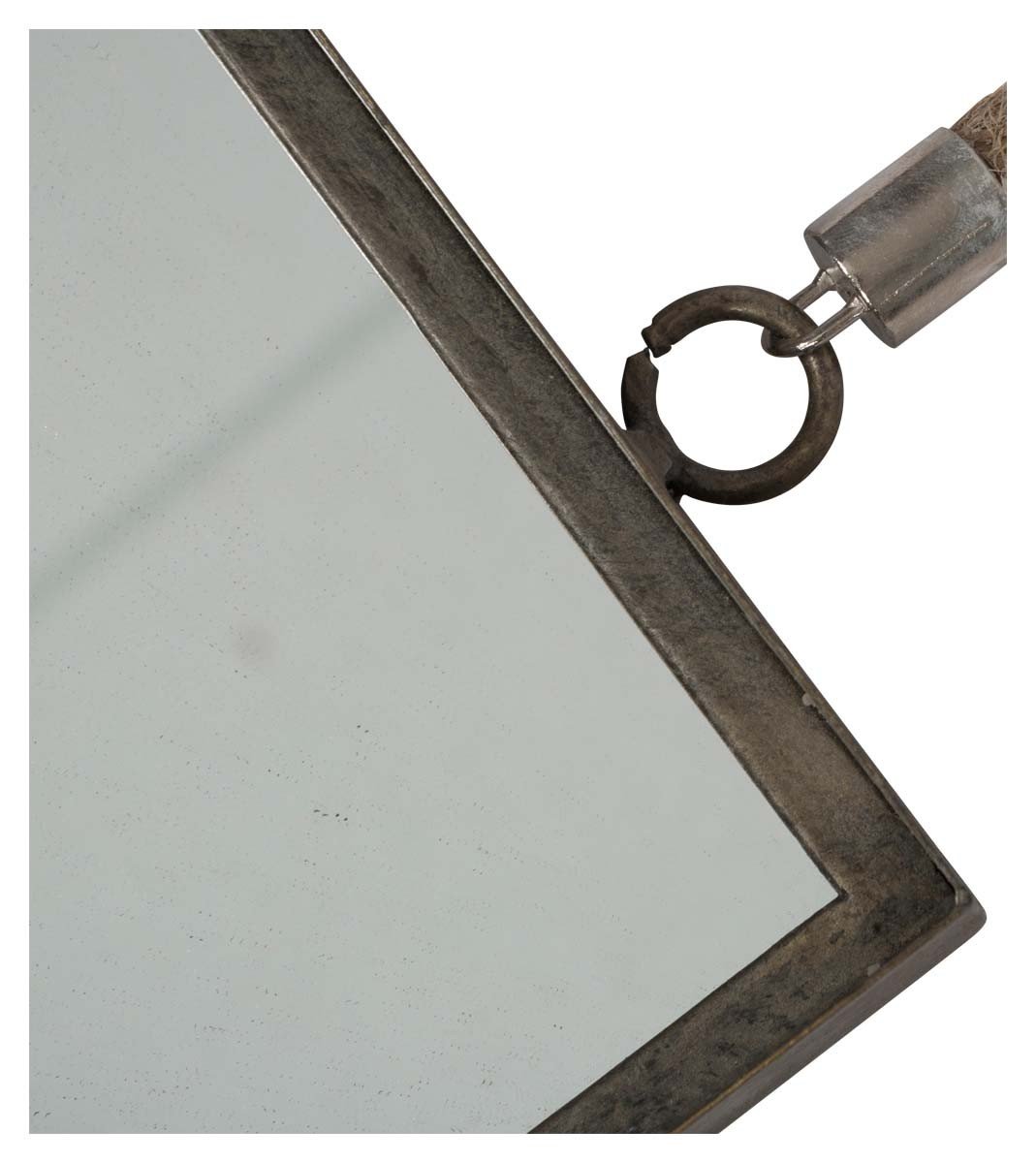 Square Metal Mirror with Rope Handle-Living-Home & Giftware-Default Title---abc
