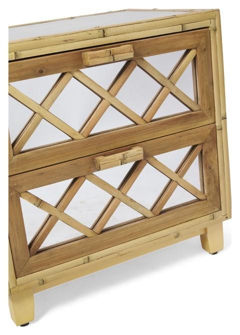 Cayman Bamboo 2 Drawer Cabinet - Natural-abc