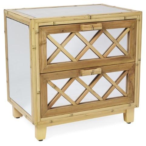 Cayman Bamboo 2 Drawer Cabinet - Natural-abc