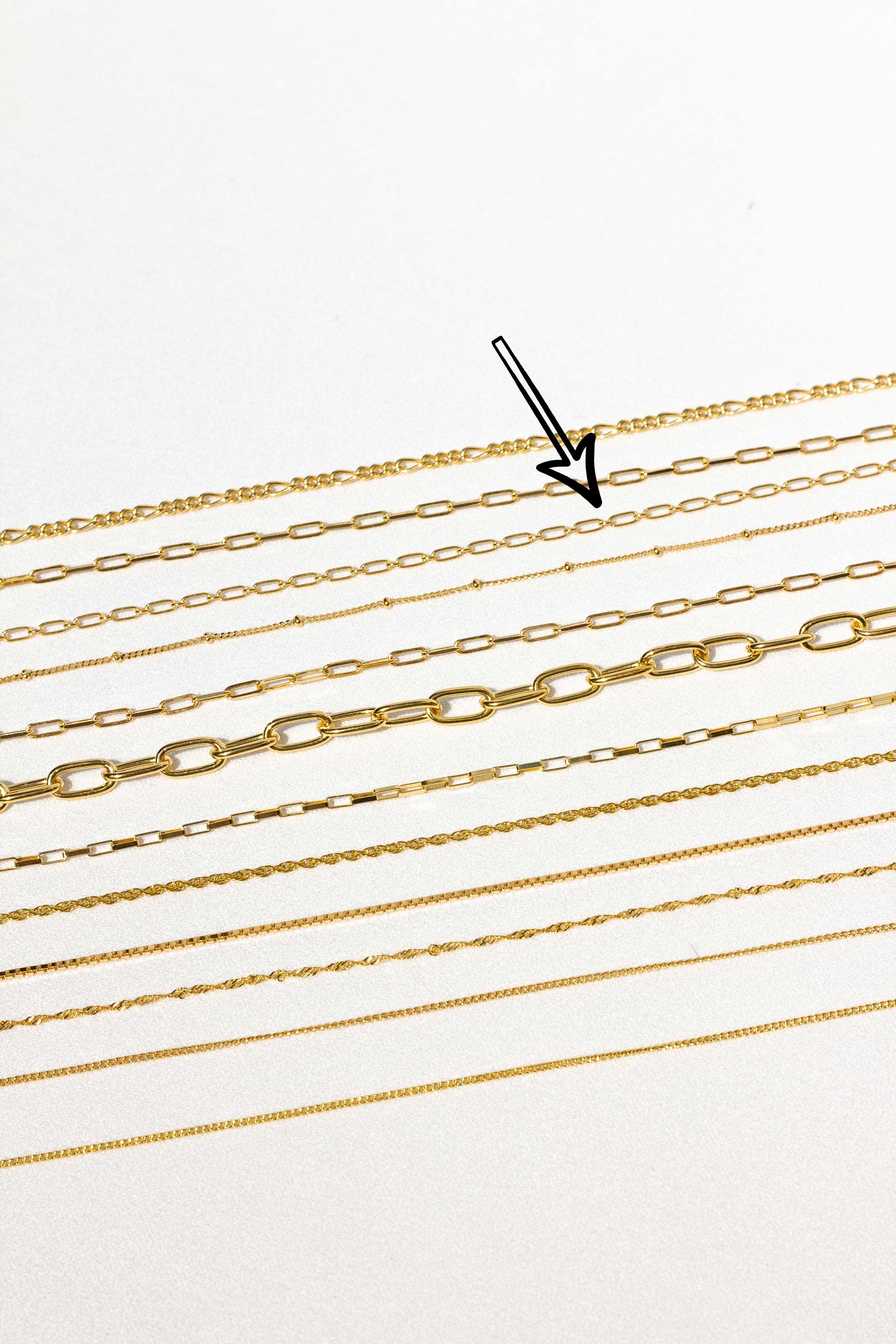 Figaro choker gold plated (36cm)-abc