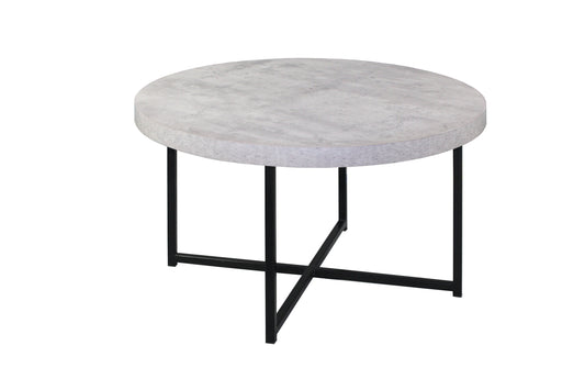 Harper Faux Concrete Coffee Table with Metal Legs-abc