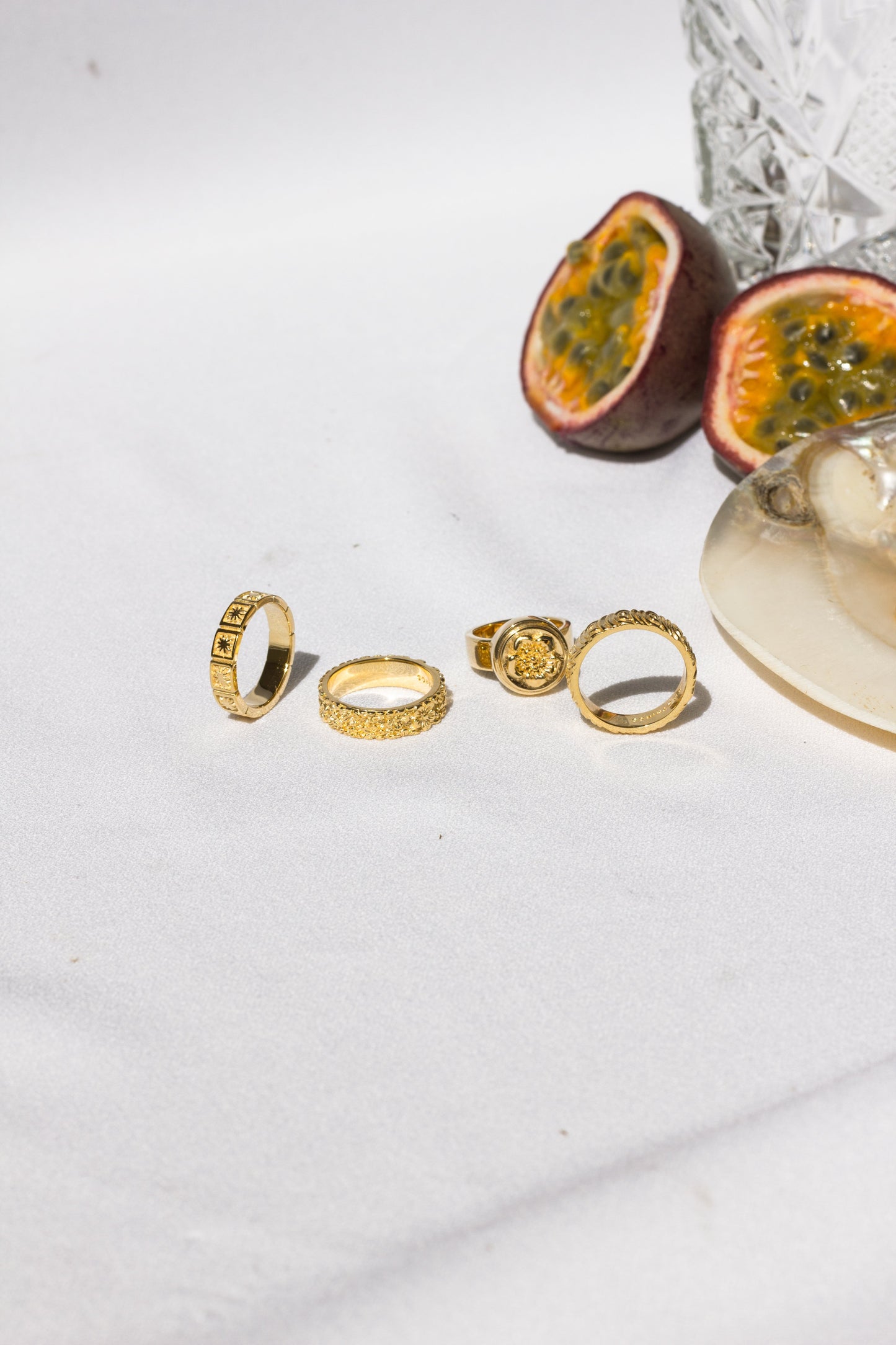 Kissed by the sun ring gold plated-abc