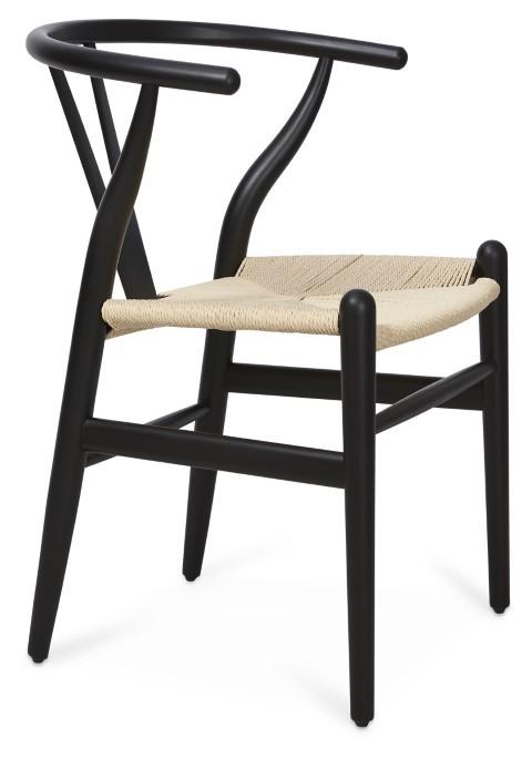 Wishbone Beechwood Chair - Black-Living-Home & Giftware-Default Title---abc