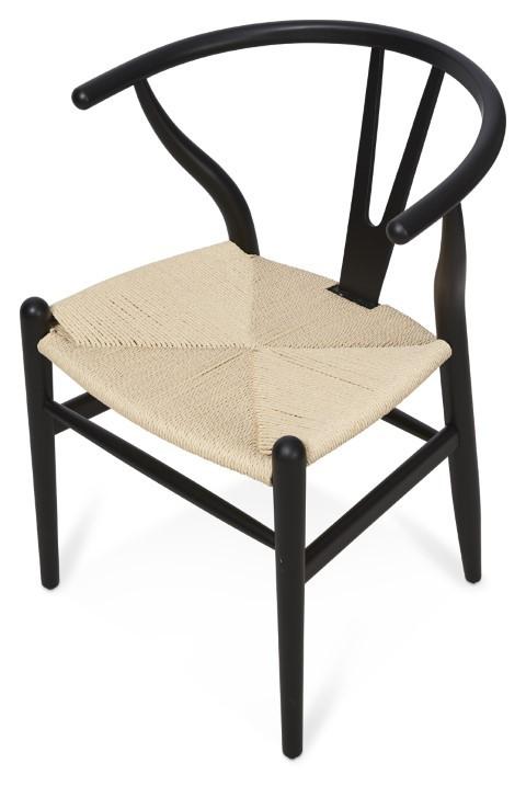 Wishbone Beechwood Chair - Black-Living-Home & Giftware-Default Title---abc