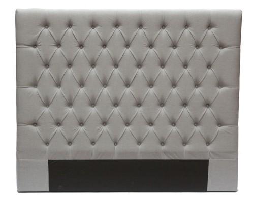 Linen Bed Head with Buttons King-abc