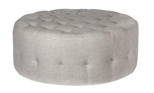 Round Linen Ottoman-Living-Home & Giftware-Default Title---abc