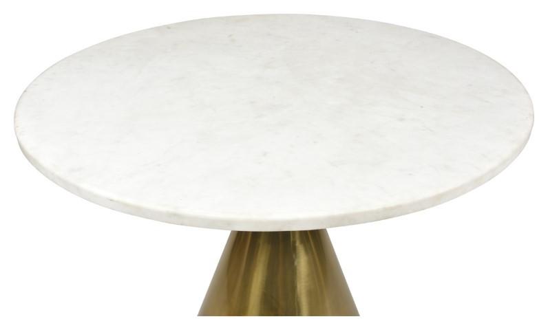 Pedastal Marble Iron Dining Table - Antique Brass-Dining-Home & Giftware-Default Title---abc