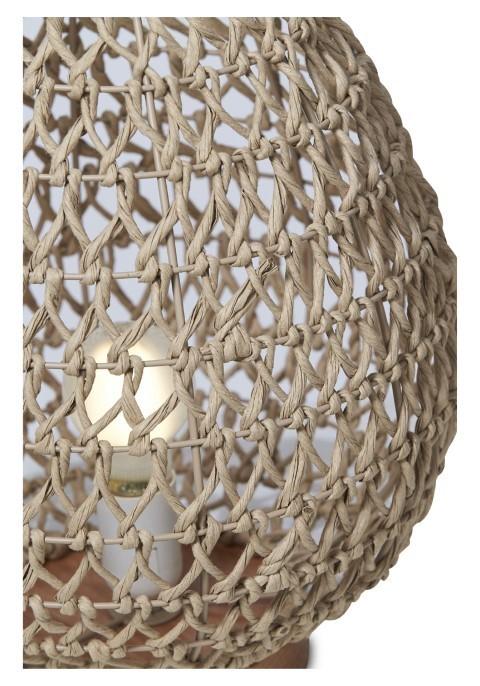 Capri Natural Woven Table Lamp Medium - Brown-abc