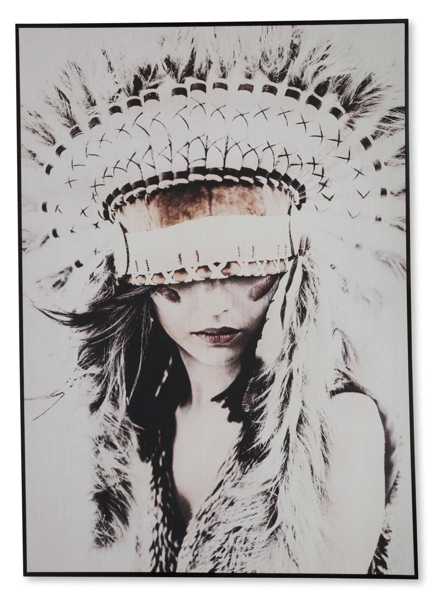 Boho Babe Wall Art with Frame-abc