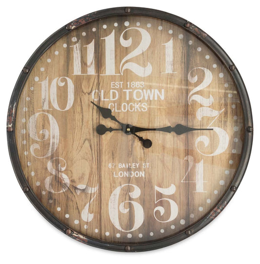 Old Town Iron Wall Clock 61cm-abc