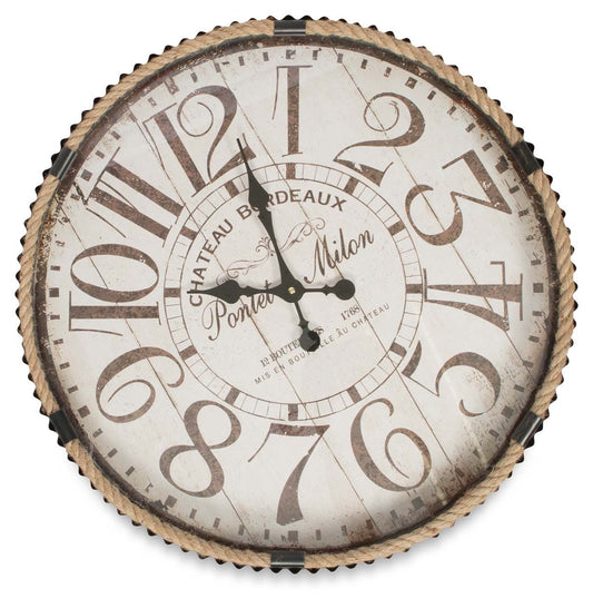 Rope Cord Iron Wall Clock 61cm-Accessories-Home & Giftware-Default Title---abc