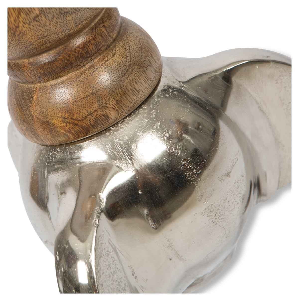 Pinda Aluminium and Wood Side Table Small-Living-Home & Giftware-Default Title---abc