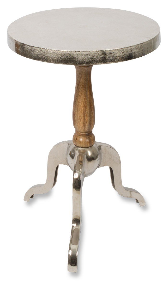 Pinda Aluminium and Wood Side Table Medium-Living-Home & Giftware-Default Title---abc