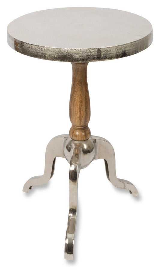 Pinda Aluminium and Wood Side Table Medium-Living-Home & Giftware-Default Title---abc