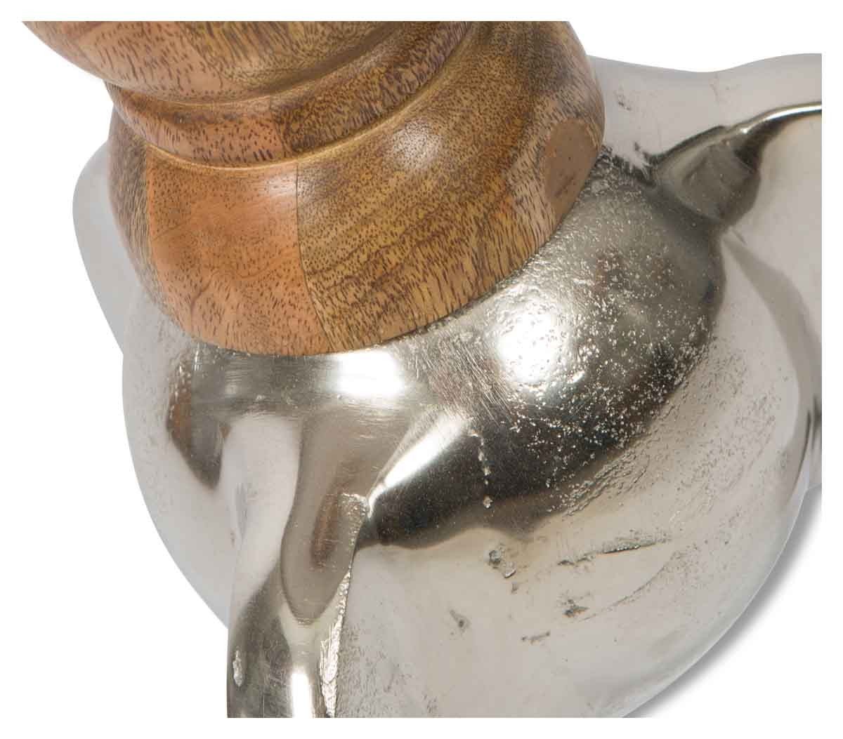 Pinda Aluminium and Wood Side Table Medium-Living-Home & Giftware-Default Title---abc