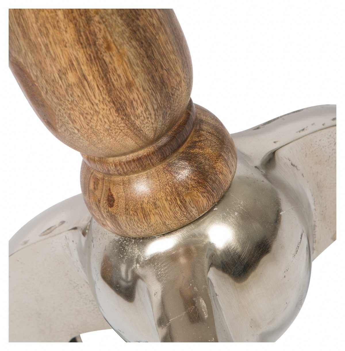 Pinda Aluminium and Wood Side Table Medium-Living-Home & Giftware-Default Title---abc