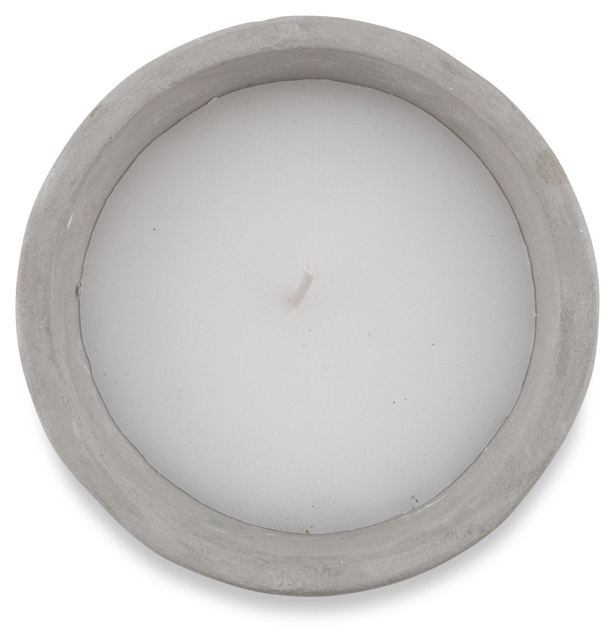 Mayan Large Cement Candle Pot with Wax-abc