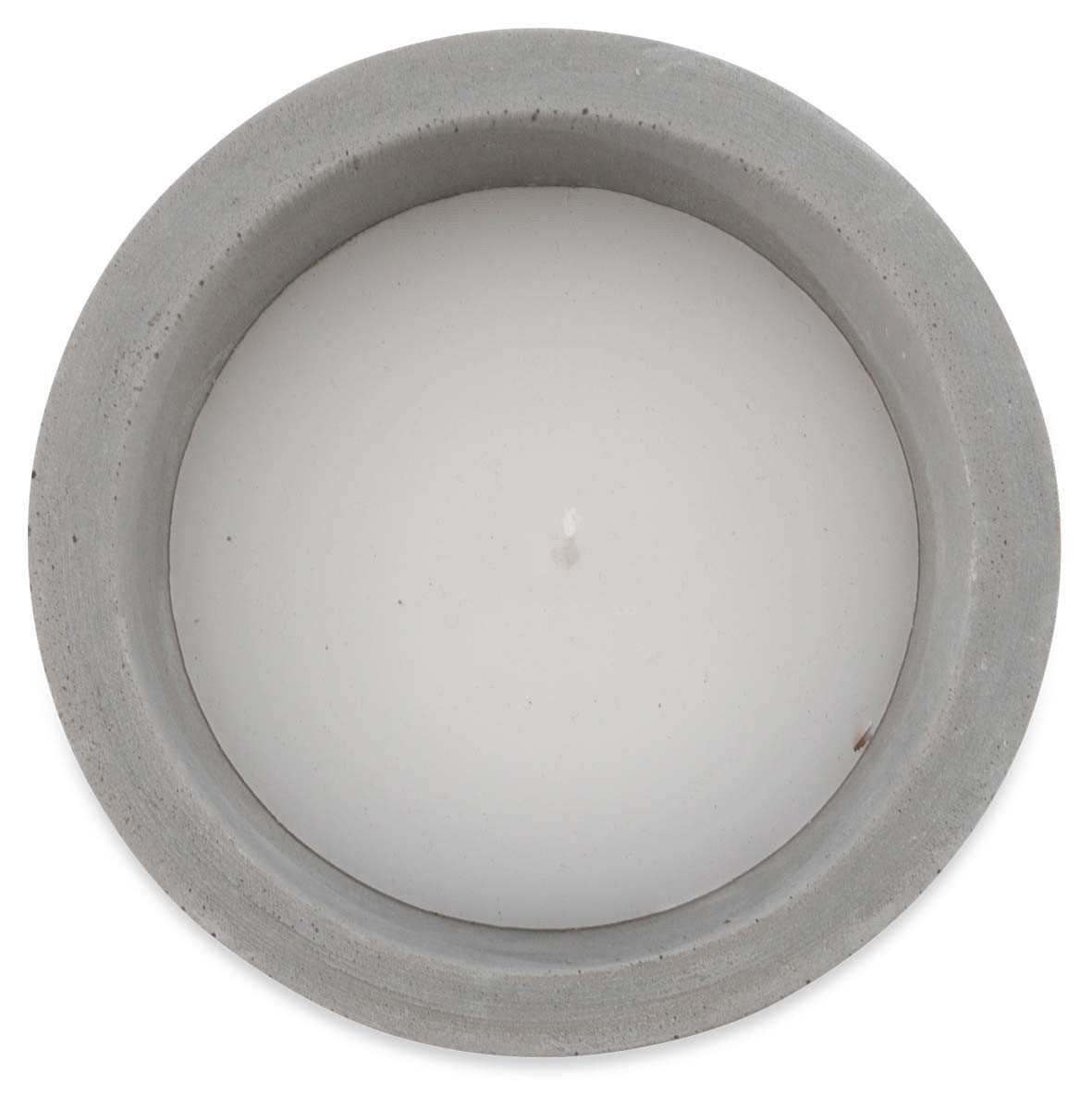 Nanjin Large Cement Candle Pot with Wax On Metal Stand-abc