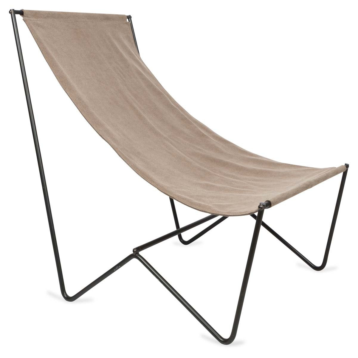 Kiyo Cotton Slouch Chair with Iron Frame Knock Down-abc