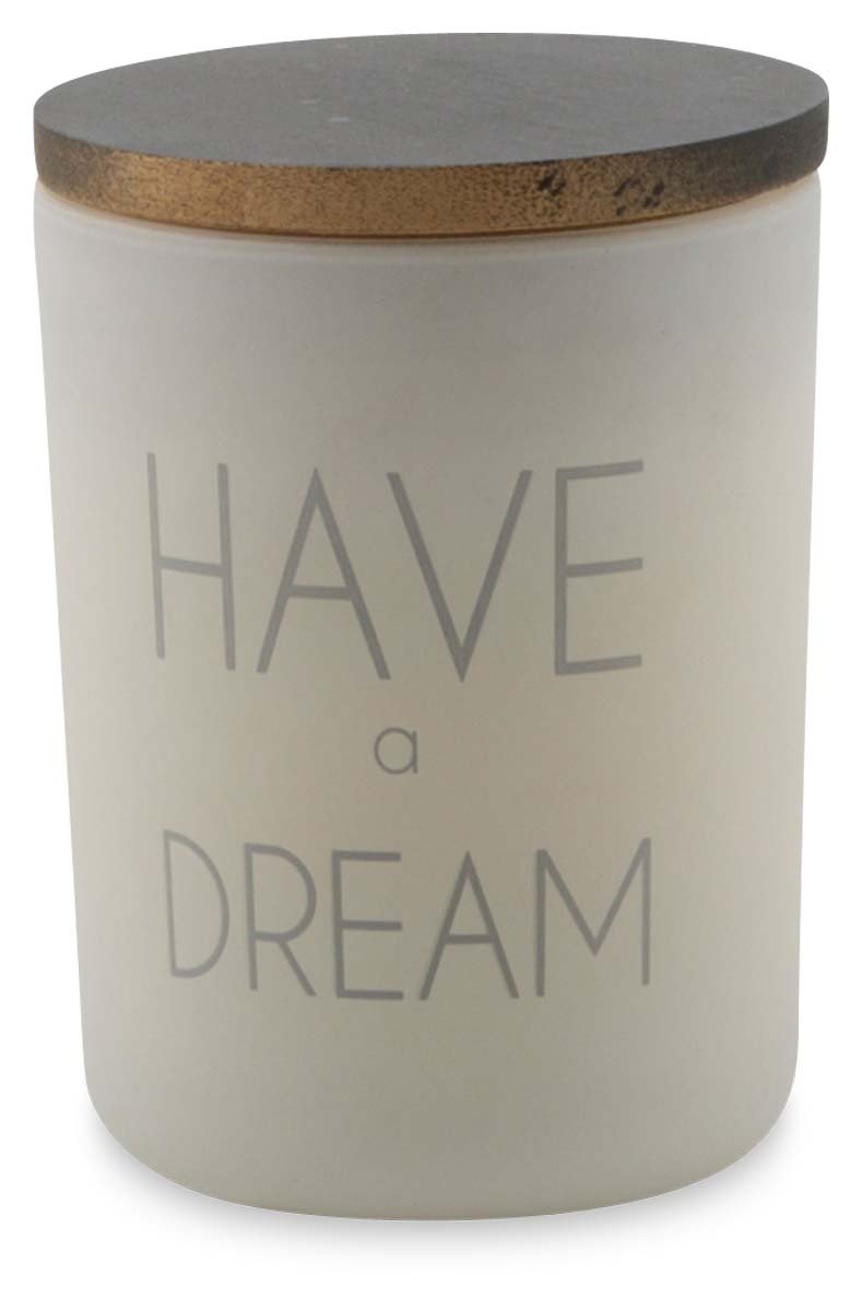 Have A Dream Frosted Glass Candle with Wax-abc