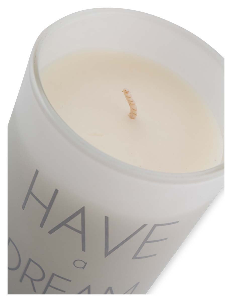 Have A Dream Frosted Glass Candle with Wax-abc