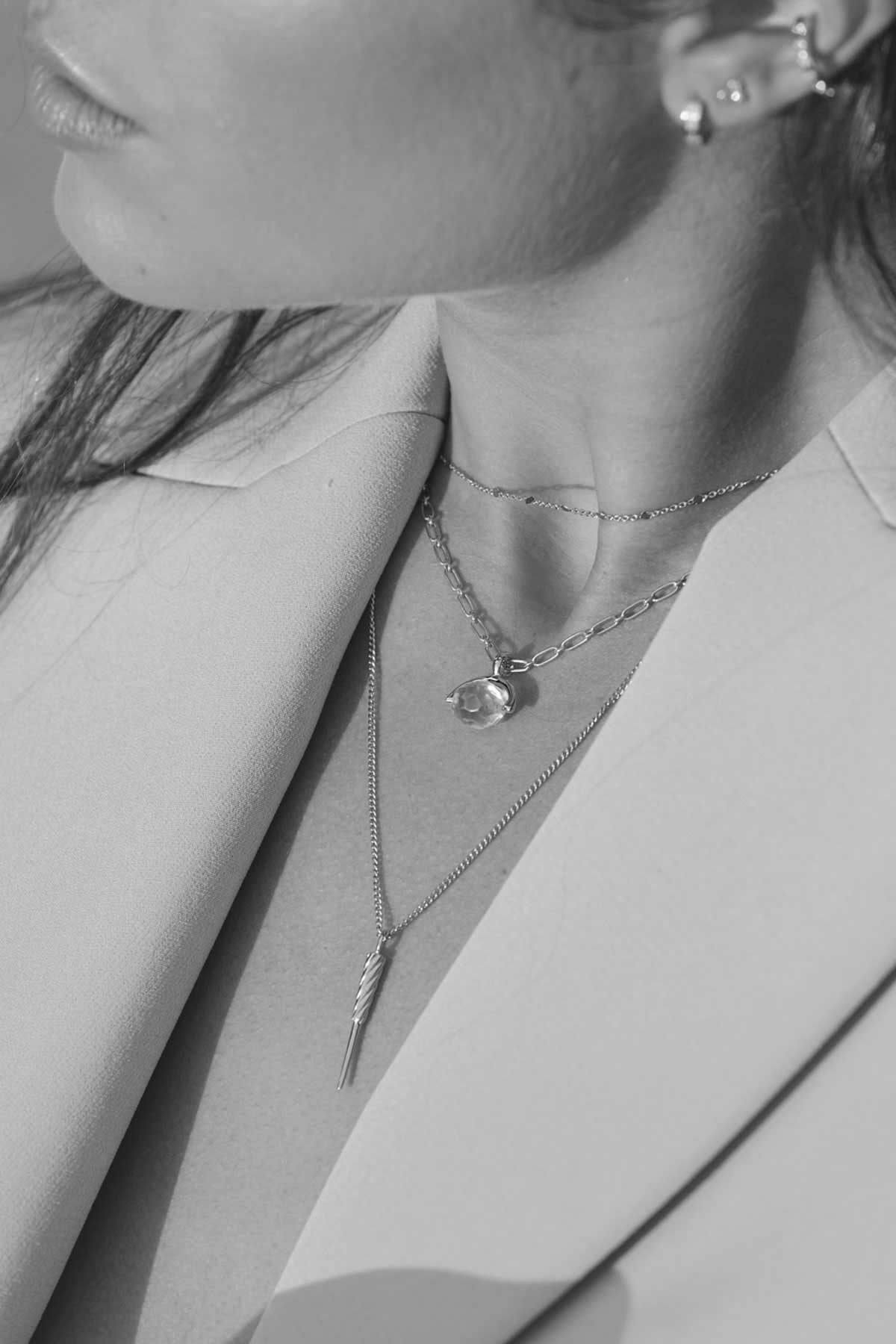 Ice pick pendant silver-abc