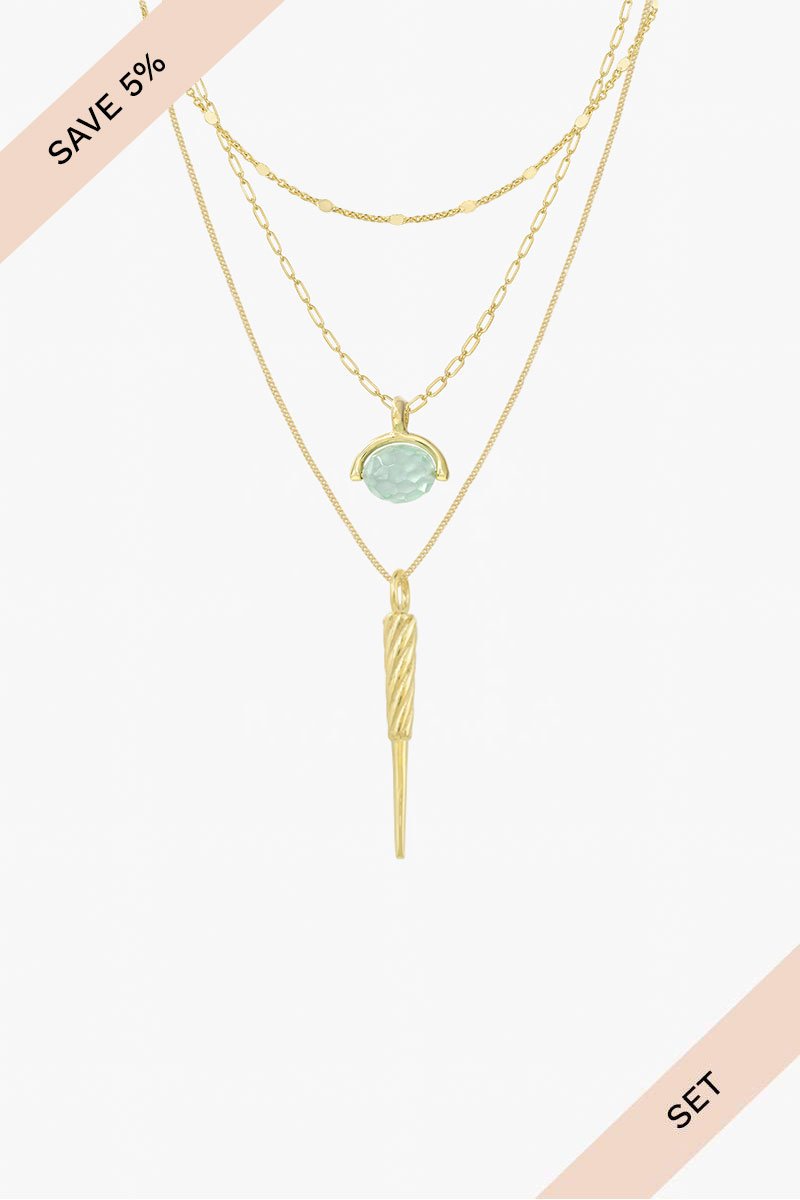 Ice set gold plated-abc