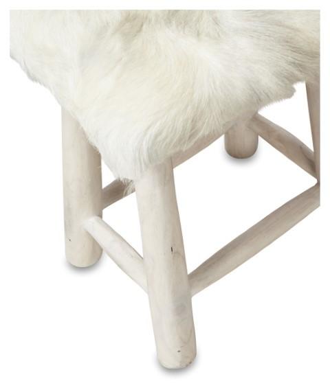 Malawi Rectangular Goathide Stool-abc