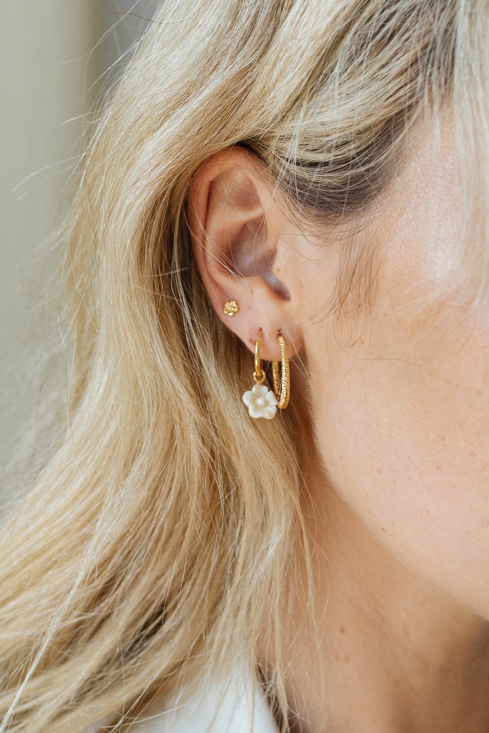 Vintage love earring gold plated (20mm)-Earring-wildthings_collectables-Gold plated-Single piece--abc