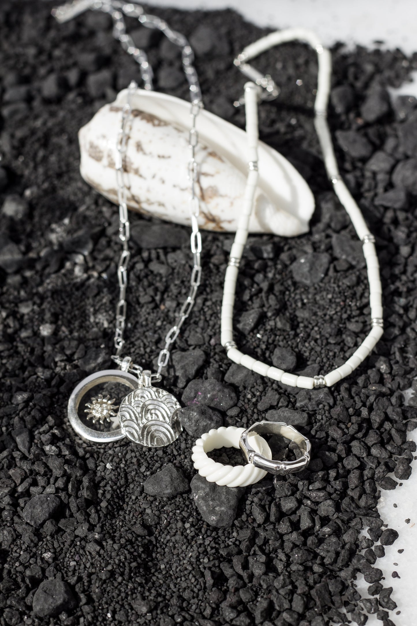 Kissed by the sun necklace pendant silver-abc