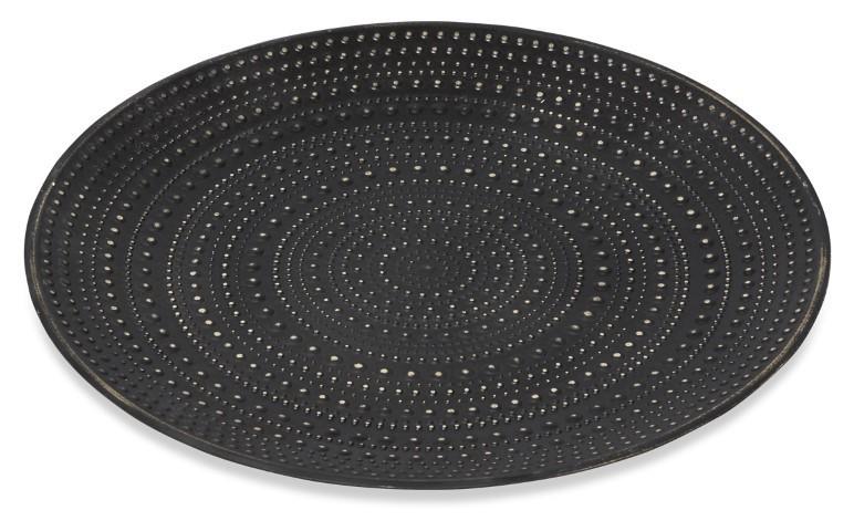 Jamala Dot Decor Tray Medium - Black-abc