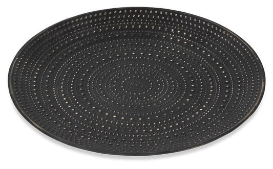 Jamala Dot Decor Tray Medium - Black-abc