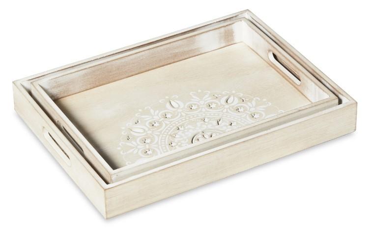 Set of 2 Lyon Wooden Trays-Accessories-Home & Giftware-Default Title---abc