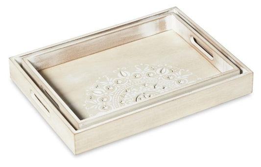 Set of 2 Lyon Wooden Trays-Accessories-Home & Giftware-Default Title---abc