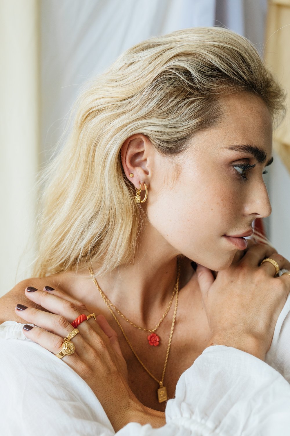 Mix it up ring coral color-abc