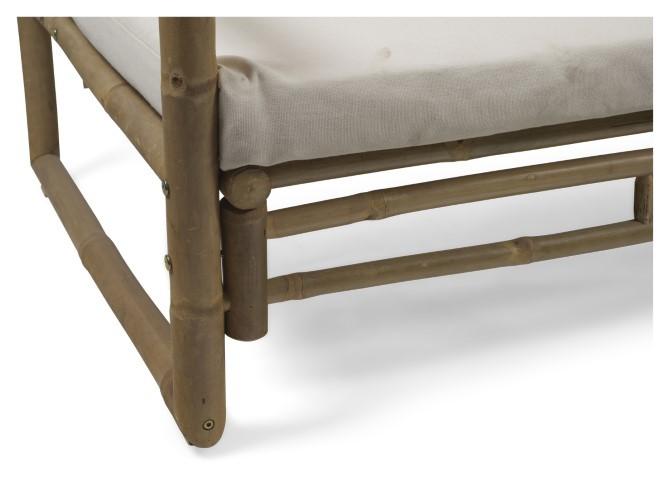 Ibiza Bamboo Sofa with Cushion - Natural/White-abc